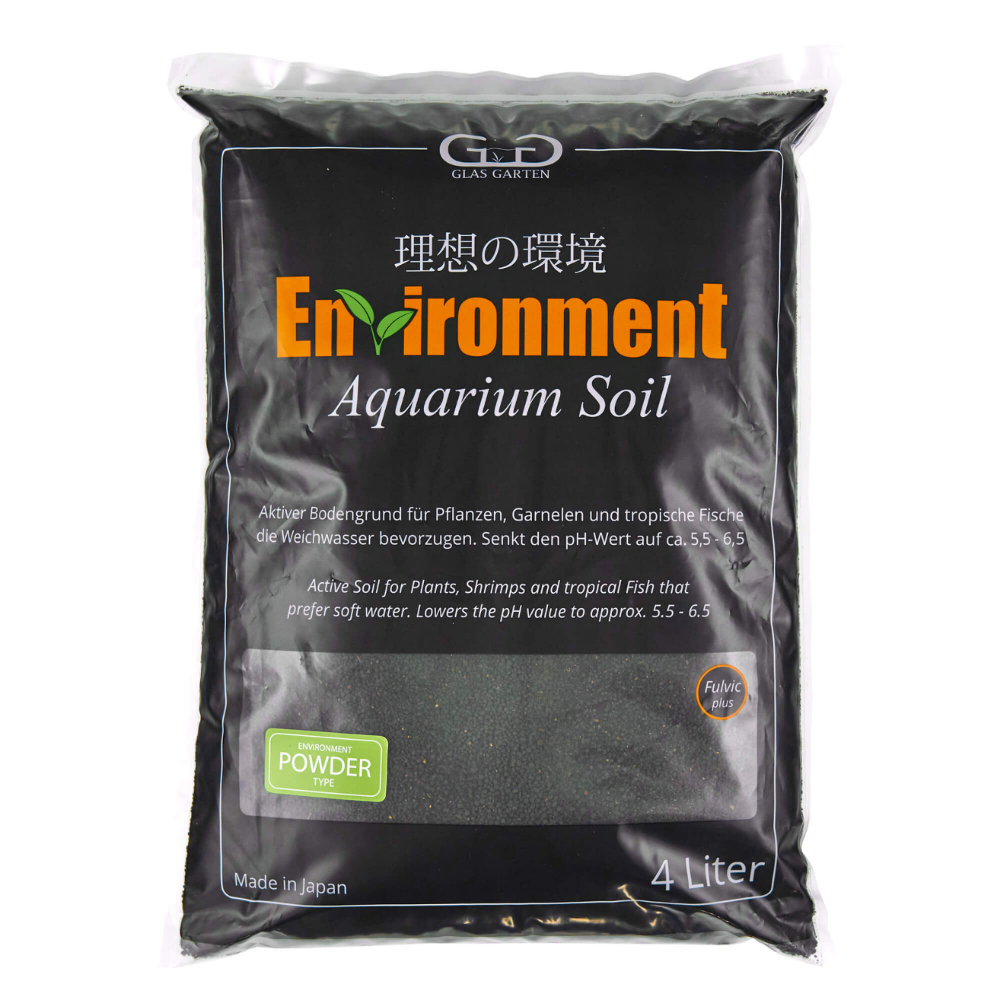Environment Aquarium Soil Powder 9L – Fondo Nutriente Per Acquario Dolce, Granulometria 1-2 Mm, PH 5.5-6.5